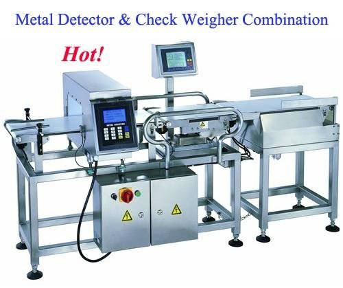 Combination metal detector & check weigher