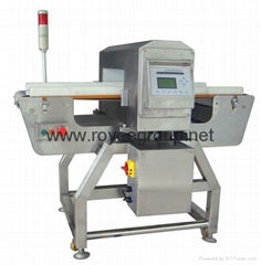 Industrial conveyor system metal detector for cans, jars, bottles package