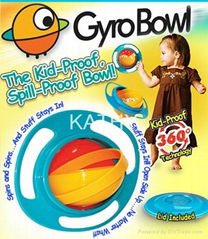 Non Spillable Universal Baby Kids Feeding 360 Degree Universal Gyro Bowl