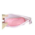 Custom Pink travel mesh cosmetic bag makeup bag 3