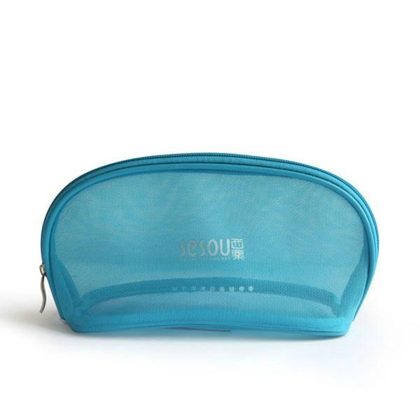 Custom Promotional nylon mesh cosmetics bag makeup bags