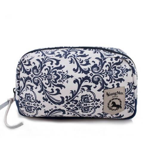 Cotton printed floral cosmetic bags makeup bags