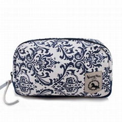 Cotton printed floral cosmetic bags makeup bags