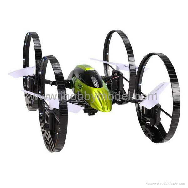 RC Quadrocopter with LED light ,2.4Ghz  RTF version,air & land mode,HD camera  3