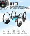 RC Quadrocopter with LED light ,2.4Ghz  RTF version,air & land mode,HD camera  5