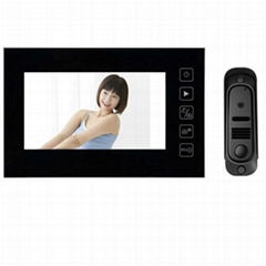 Build in power 7" hand free color video doorphone 4 villas intercom phone