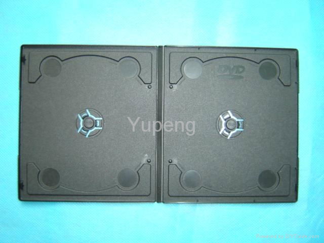 Double DVD Case double  DVD box double   DVD Cover 7MM Short  Black with Design 