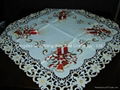 christmas and cutwork  tablecloth