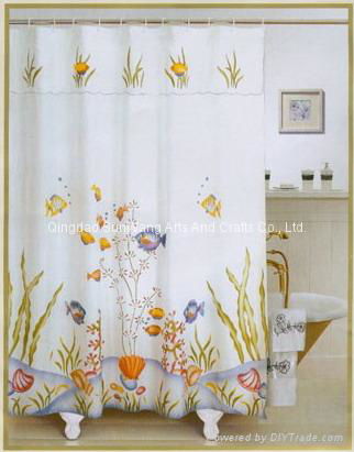 printed shower curtain