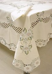 cutwork embroideried tablecloth