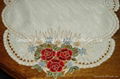 machine embroideried cutwork doily 1