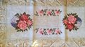  cross stitch tablecloth with embroidery with lace