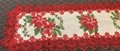 christms  cross stitch tablecloth with embroidery with lace
