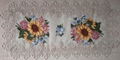 christms  cross stitch tablecloth with embroidery with lace 4