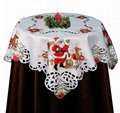  cross stitch tablecloth with embroidery with polyester  lace 4
