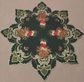  cross stitch tablecloth with embroidery with polyester  lace 5