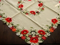  cross stitch tablecloth with embroidery with polyester  lace 7