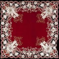  cross stitch tablecloth with embroidery with polyester  lace
