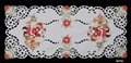  cross stitch tablecloth with embroidery with polyester  lace