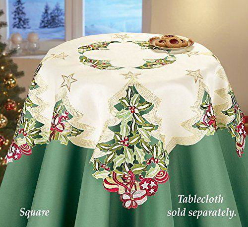 christmas and cutwork  tablecloth 2