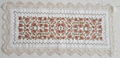   cross stitch tablecloth with embroidery with lace