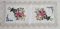   cross stitch tablecloth with embroidery with lace