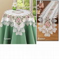 tablerunner with embroidery with lace 3