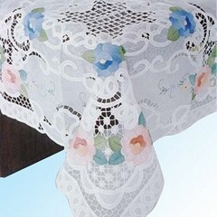 cutwork aplique tablecloth