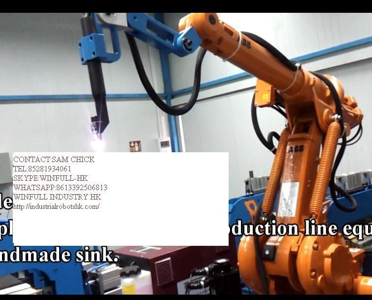 automated production line steel handmade kitchen sink Robotic welding station