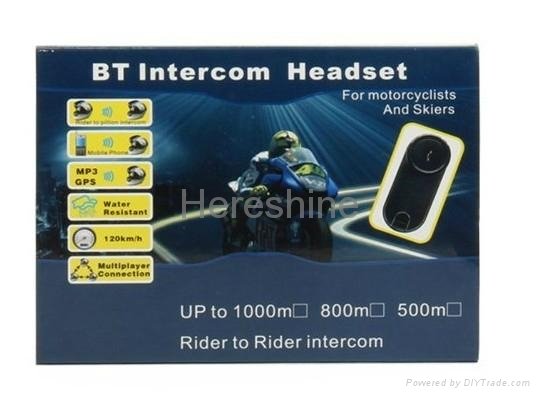 1000m Helmet Bluetooth Headset for motorcyclists and skiers 2