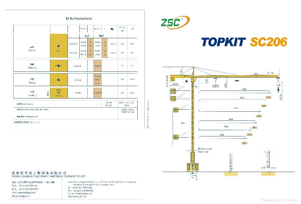 Tower CraneTC6024-max load  10t  2