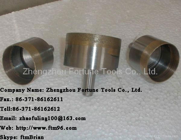 Diamond glass core drill bit with threaded shank 5