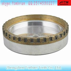 external half segmented diamond grinding wheel for glas edging machine