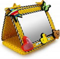 Colorful Baby 2-in-1 Crib & Floor Panel Mirror