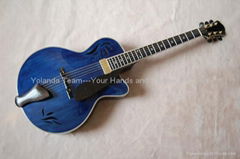 17inch handmade jazz guitar carved with solid wood