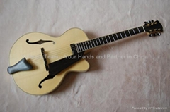 16inch handmade jazz guitar carved with solid wood