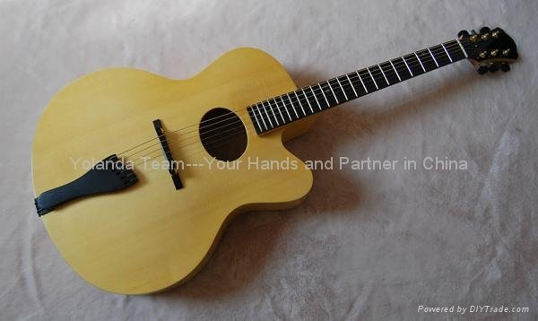 17inch handmade jazz guitar carved with solid wood
