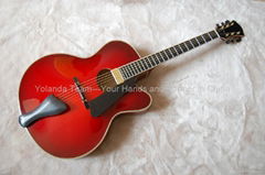 15inch Handmade jazz guitar in red sunburst color