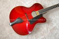 18inch Handmade jazz guitar in red sunburst color