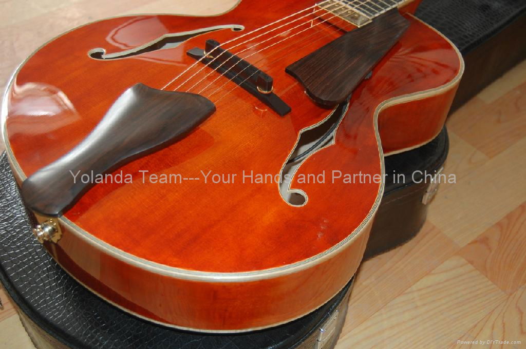 16inch Non-cutaway Handmade jazz guitar 4