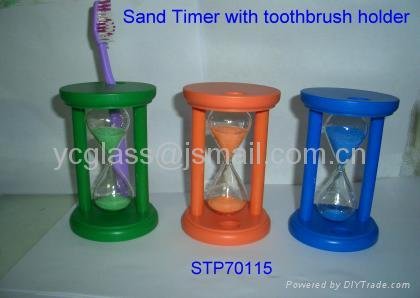 SAND TIMER WITH TOOTHBRUSH HOLDER STP70115