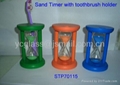 SAND TIMER WITH TOOTHBRUSH HOLDER