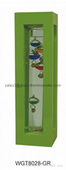 Borosilicate Glass, Wooden frame Galileo Thermometer
