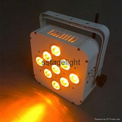 9*18w dmx 512 wireless battery par can