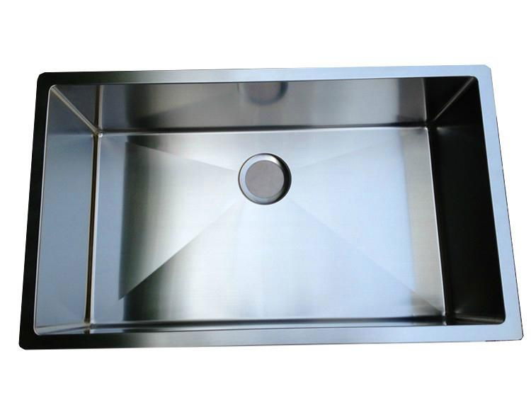 stainless steel handmande round angle kitchen sink 2