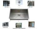 Undermount 304 stainless steel handmade kitchen sink 7