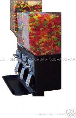 Canister triple candy vending machine 2
