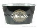 oval tin beer bucket