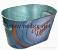 oval tin beer bucket