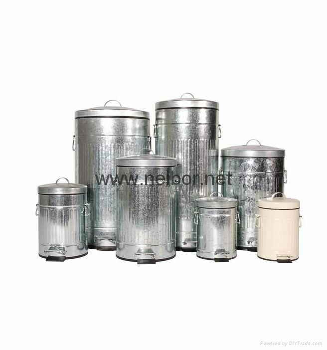 galvanized waste bin trash can trash bin 4